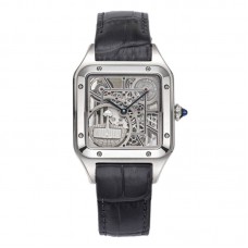 Santos-Dumont (Large) Skeleton Watch in Steel Santos-Dumont (Large) Skeleton Watch in Steel