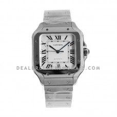 Santos de Cartier 40mm White Dial in Steel
