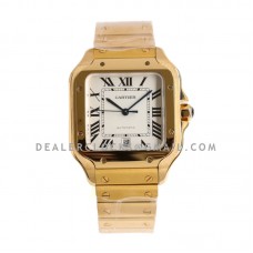 Santos de Cartier 40mm White Dial in Yellow Gold Santos de Cartier 40mm White Dial in Yellow Gold