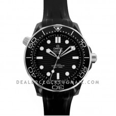 Seamaster Diver 300M Co-Axial Master Chronometer Black Dial 43.5mm on Black Rubber Strap