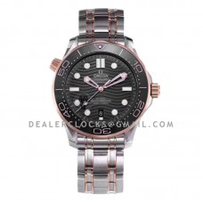 Seamaster Diver 300M Omega Co-Axial Master Chronometer 42mm Black Dial with Black Bezel in Steel/Rose Gold Seamaster Diver 300M Omega Co-Axial Master Chronometer 42mm Black Dial with Black Bezel in Steel/Rose Gold