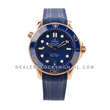 Seamaster Diver 300M Omega Co-Axial Master Chronometer 42mm Blue Dial with Blue Bezel in Steel/Rose Gold on Rubber Strap Seamaster Diver 300M Omega Co-Axial Master Chronometer 42mm Blue Dial with Blue Bezel in Steel/Rose Gold on Rubber Strap