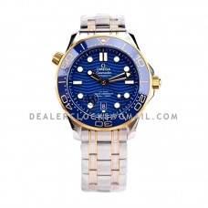 Seamaster Diver 300M Omega Co-Axial Master Chronometer 42mm Blue Dial with Blue Bezel in Steel/Yellow Gold Seamaster Diver 300M Omega Co-Axial Master Chronometer 42mm Blue Dial with Blue Bezel in Steel/Yellow Gold