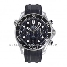 Seamaster Diver 300m Co-Axial Master Chronometer Chronograph 44mm Black Dial in Steel on Rubber Strap Ref: 210.32.44.51.01.001