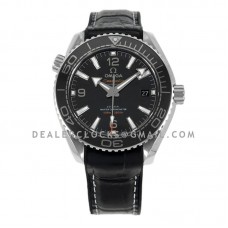 Seamaster Planet Ocean 600M Co-Axial Master Chronometer Black Dial 39.5mm on Leather Strap