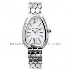 Serpenti Seduttori Watch Ref: 103141 White Dial in Steel with Diamonds Serpenti Seduttori Watch Ref: 103141 White Dial in Steel with Diamonds