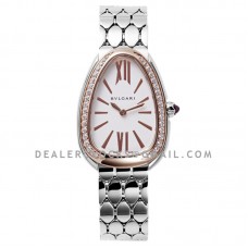 Serpenti Seduttori Watch Ref: 103143 White Dial in Steel/Rose Gold with Diamond Bezel Serpenti Seduttori Watch Ref: 103143 White Dial in Steel/Rose Gold with Diamond Bezel