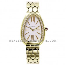 Serpenti Seduttori Watch Ref: 103147 White Dial in Yellow Gold with Diamond Bezel Serpenti Seduttori Watch Ref: 103147 White Dial in Yellow Gold with Diamond Bezel