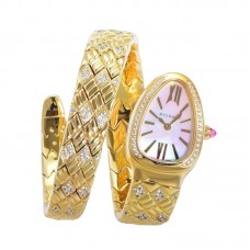 Serpenti Seduttori Watch White MOP Dial in Yellow Gold with Diamonds Serpenti Seduttori Watch White MOP Dial in Yellow Gold with Diamonds