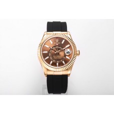 Sky-Dweller 336235 Chocolate Dial in Everose Gold on Rubber Strap Sky-Dweller 336235 Chocolate Dial in Everose Gold on Rubber Strap