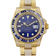 Submariner 116618LB Blue Dial in Yellow Gold with Diamonds Submariner 116618LB Blue Dial in Yellow Gold with Diamonds