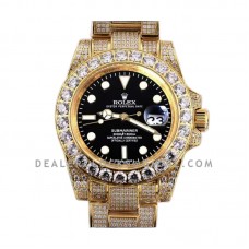 Submariner 116659 Black Dial with Diamond Markers in Yellow Gold