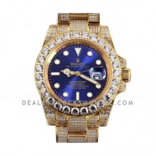 Submariner 116659 Blue Dial with Diamond Markers in Yellow Gold