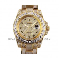 Submariner 116659 Full Diamond Paved Dial with Numeral Markers in Yellow Gold