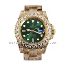 Submariner 116659 Green Dial with Diamond Markers in Yellow Gold