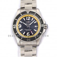 Superocean Automatic 44mm in Black/Yellow Dial on Black Bezel