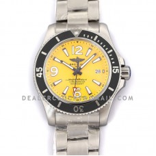 Superocean Automatic 44mm in Yellow Dial on Black Bezel Ref: A17367021I1A1