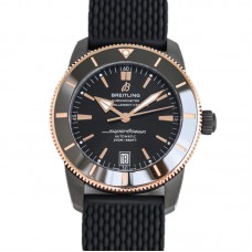 Superocean Heritage II B20 Automatic 42mm in Black Dial on Black Bezel in DLC on Rubber Strap