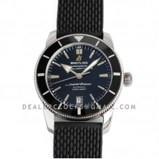 Superocean Heritage II B20 Automatic 42mm in Black Dial on Black Bezel on Rubber Strap