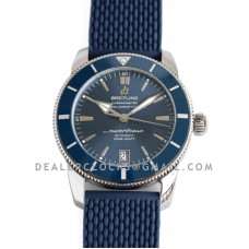 Superocean Heritage II B20 Automatic 42mm in Blue Dial on Blue Bezel on Rubber Strap
