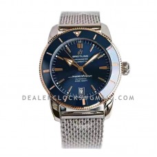 Superocean Heritage II B20 Automatic 42mm in Blue Dial on Blue and Rose Gold Bezel