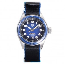 Tag Heuer Autavia Caliber 5 Blue Dial with Blue Ceramic Bezel on Nylon Strap Tag Heuer Autavia Caliber 5 Blue Dial with Blue Ceramic Bezel on Nylon Strap