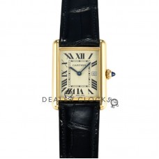 Tank Louis Large White Dial in Yellow Gold Tank Louis Large White Dial in Yellow Gold