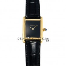 Tank Must Watch Small Black Dial in Yellow Gold Tank Must Watch Small Black Dial in Yellow Gold