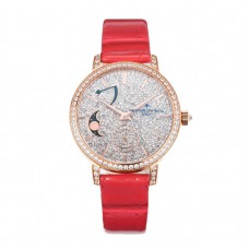 Traditionelle Moon Phase Diamond Paved Dial in Pink Gold Traditionelle Moon Phase Diamond Paved Dial in Pink Gold
