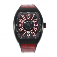 Vanguard Black Dial with Red Markers in PVD V 45