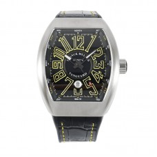 Vanguard Black Dial with Yellow Markers in V 45