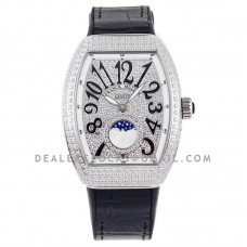 Vanguard Moonphase V32 Diamond Paved Dial with Black Markers Vanguard Moonphase V32 Diamond Paved Dial with Black Markers