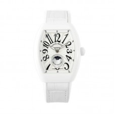 Vanguard Moonphase V32 White Dial in Ceramic on White Strap Vanguard Moonphase V32 White Dial in Ceramic on White Strap