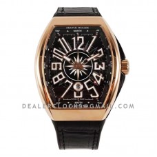 Vanguard V45 Black Dial with White Index in Rose Gold Vanguard V45 Black Dial with White Index in Rose Gold