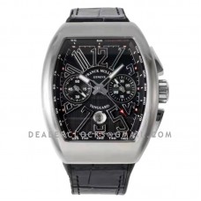Vanguard V45 Chronograph Black Dial with Black Marker in Steel on Leather Strap Vanguard V45 Chronograph Black Dial with Black Marker in Steel on Leather Strap