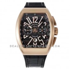 Vanguard V45 Chronograph Black Dial with White Marker in Rose Gold on Nylon Strap Vanguard V45 Chronograph Black Dial with White Marker in Rose Gold on Nylon Strap