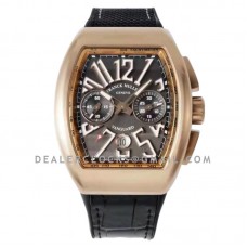 Vanguard V45 Chronograph Grey Dial with White Marker in Rose Gold on Leather Strap