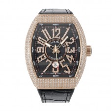 Vanguard V45 Yachting Diamond Dial with White Markers and Diamond Bezel in Rose Gold