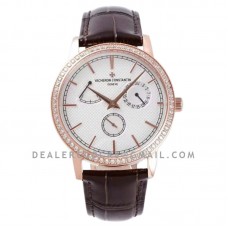 Traditionnelle Manual-Winding White Dial in Rose Gold with Diamond Bezel Traditionnelle Manual-Winding White Dial in Rose Gold with Diamond Bezel