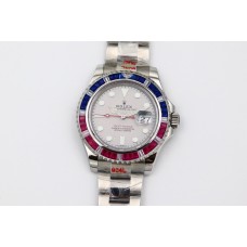 Yacht-Master 116622 Platinum Dial with Red and Blue Diamond Bezel Yacht-Master 116622 Platinum Dial with Red and Blue Diamond Bezel