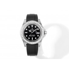 Yacht Master 40 Black Dial with White Diamond Bezel Yacht Master 40 Black Dial with White Diamond Bezel