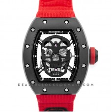 RM 052-01 Tourbillon Black Skull in PVD on Red Nylon Strap RM 052-01 Tourbillon Black Skull in PVD on Red Nylon Strap