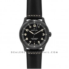 Navitimer 8 Automatic 41 Black Dial in PVD on Black Leather Strap Navitimer 8 Automatic 41 Black Dial in PVD on Black Leather Strap