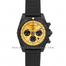 Breitling Chronomat 44 Blacksteel Chronograph Yellow Dial in PVD Breitling Chronomat 44 Blacksteel Chronograph Yellow Dial in PVD