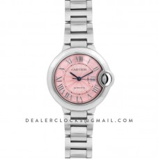 Ballon Bleu De Cartier 36mm Pink Dial in Steel Ballon Bleu De Cartier 36mm Pink Dial in Steel