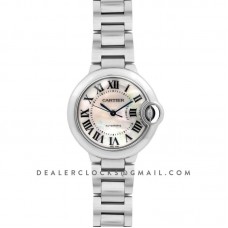 Ballon Bleu De Cartier 33mm White Mother Of Pearl Dial in Steel Ballon Bleu De Cartier 33mm White Mother Of Pearl Dial in Steel