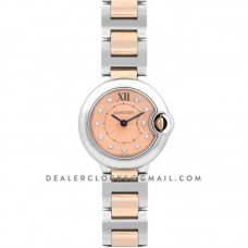 Ballon Bleu de Cartier 28mm Rose Gold Dial in Steel and Gold Ballon Bleu de Cartier 28mm Rose Gold Dial in Steel and Gold