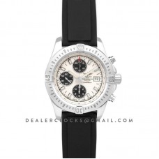 Colt Chronograph 44mm White Dial in Steel on Black Rubber Strap Colt Chronograph 44mm White Dial in Steel on Black Rubber Strap