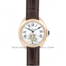 Cle de Cartier Tourbillon Rose Gold 35mm on Brown Leather Strap Cle de Cartier Tourbillon Rose Gold 35mm on Brown Leather Strap