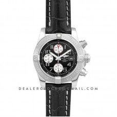 Colt Chronograph 44mm Black Dial in Steel on Black Leather Strap Colt Chronograph 44mm Black Dial in Steel on Black Leather Strap
